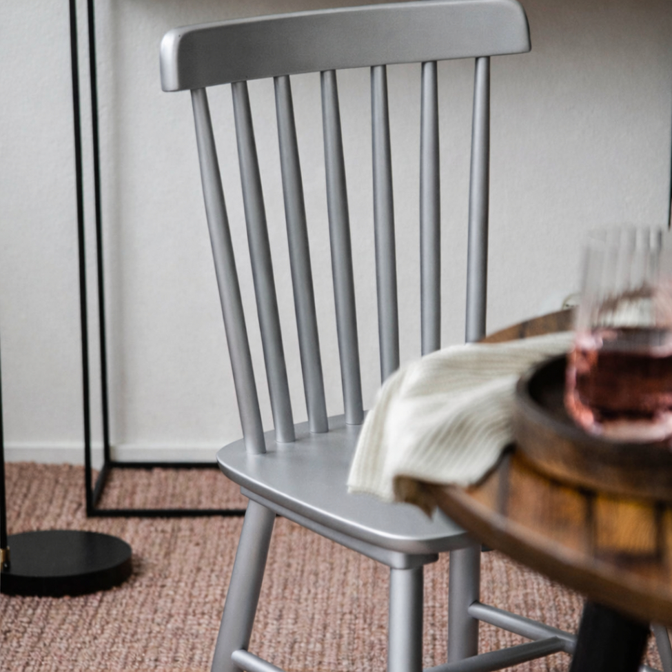 Stuhl 'Elsa' - Silbergrau