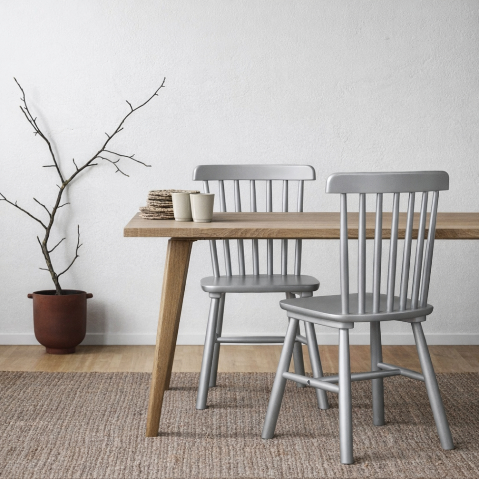 Stuhl 'Elsa' - Silbergrau