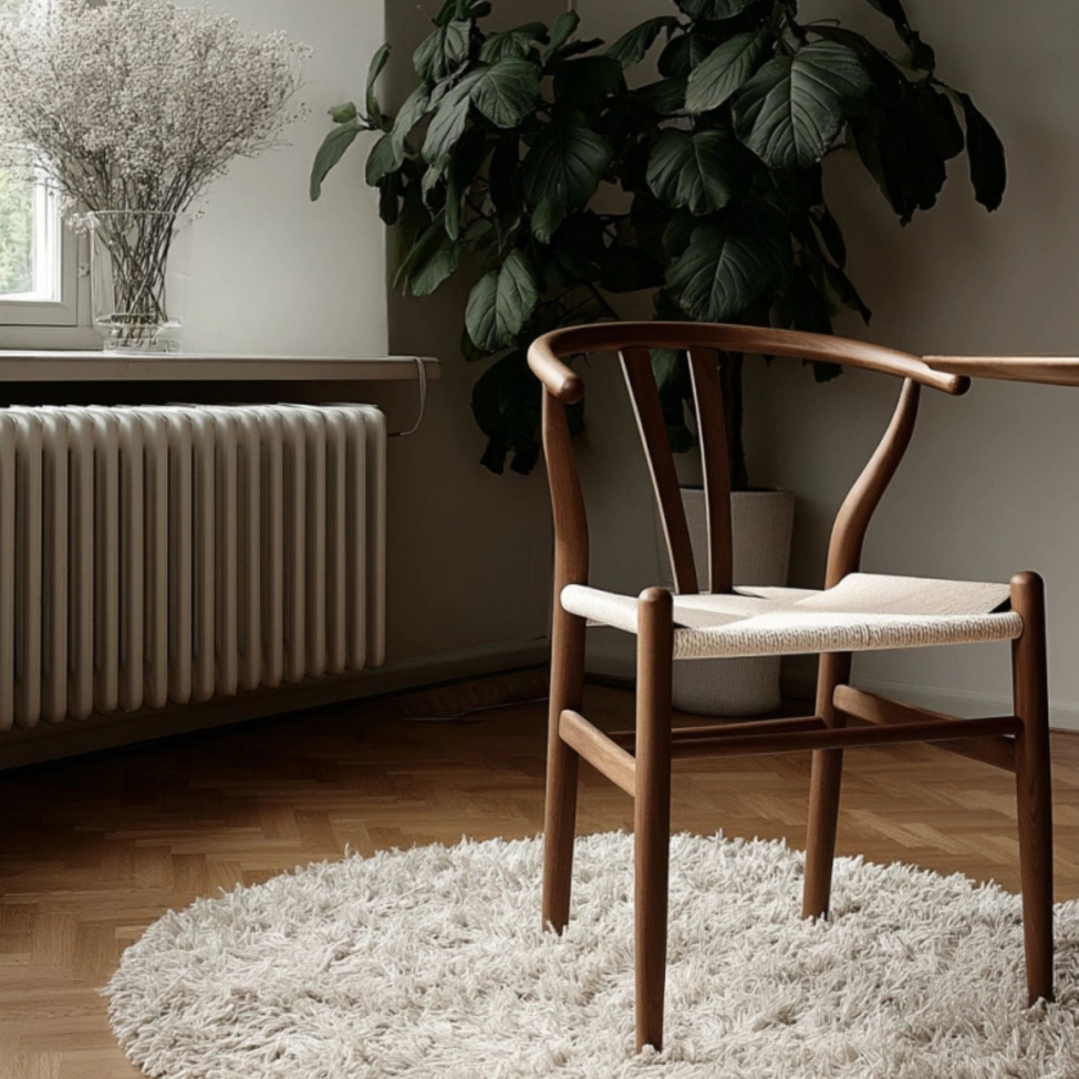 Stuhl 'Alta' - Nussbaum/Beige