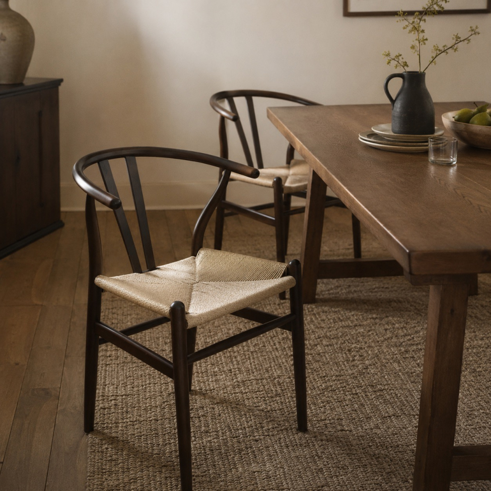 Stuhl 'Alta' - Nussbaum/Beige