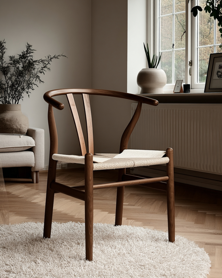 Stuhl 'Alta' - Nussbaum/Beige