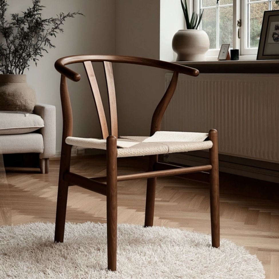 Stuhl 'Alta' - Nussbaum/Beige