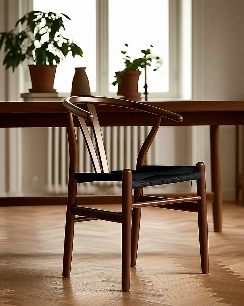 Stuhl 'Alta' - Nussbaum/Schwarz