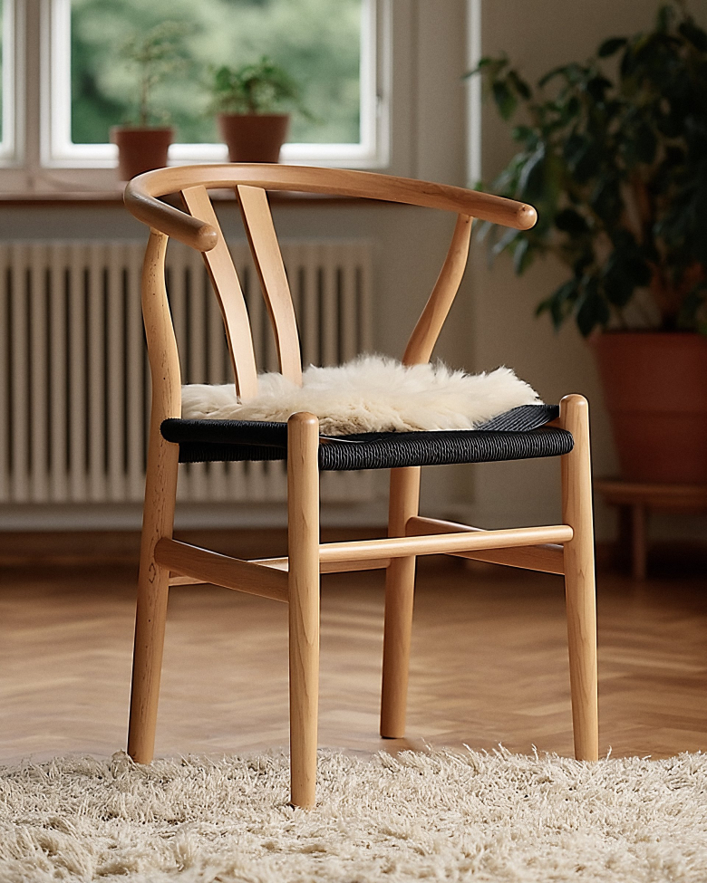 Stuhl 'Alta' - Natur/Schwarz