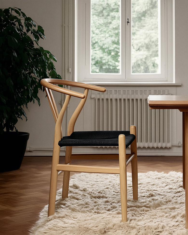 Stuhl 'Alta' - Natur/Schwarz