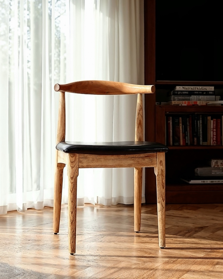 Stuhl 'Fager' - Natur/Schwarz