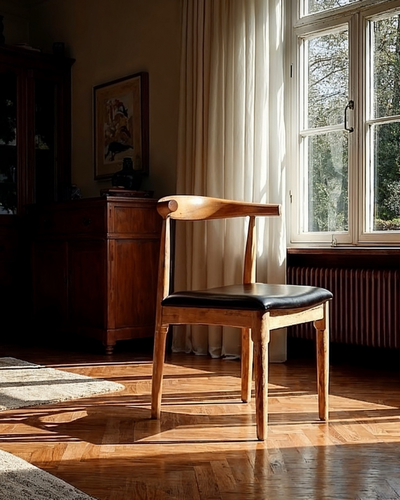 Stuhl 'Fager' - Natur/Schwarz