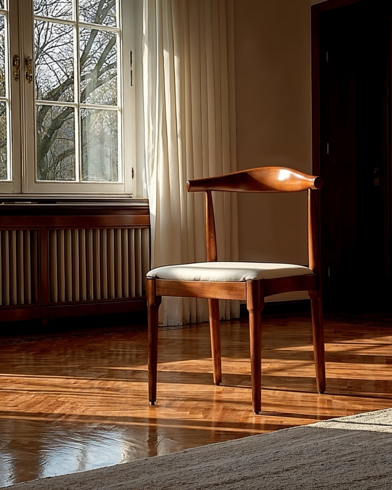 Stuhl 'Fager' - Nussbaum/Beige