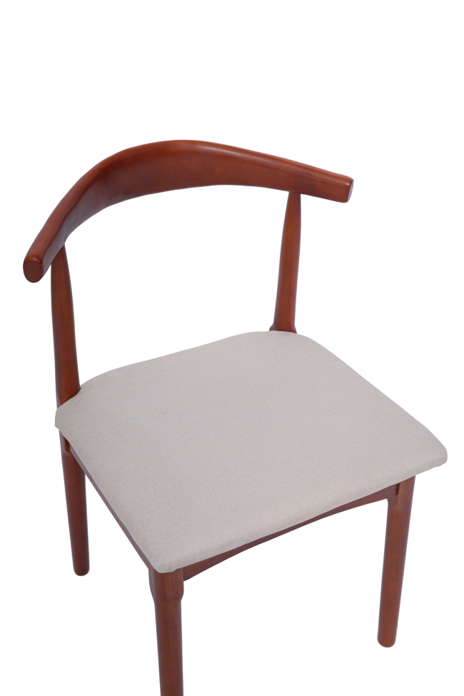 Stuhl 'Fager' - Nussbaum/Beige