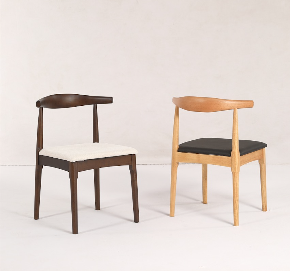 Stuhl 'Fager' - Nussbaum/Beige