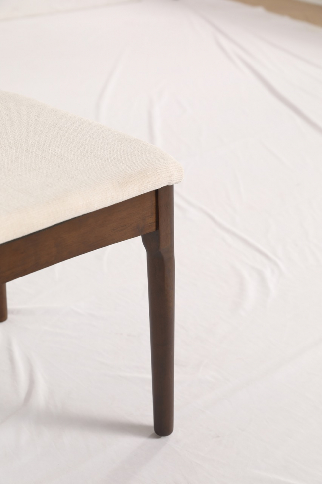 Stuhl 'Fager' - Nussbaum/Beige