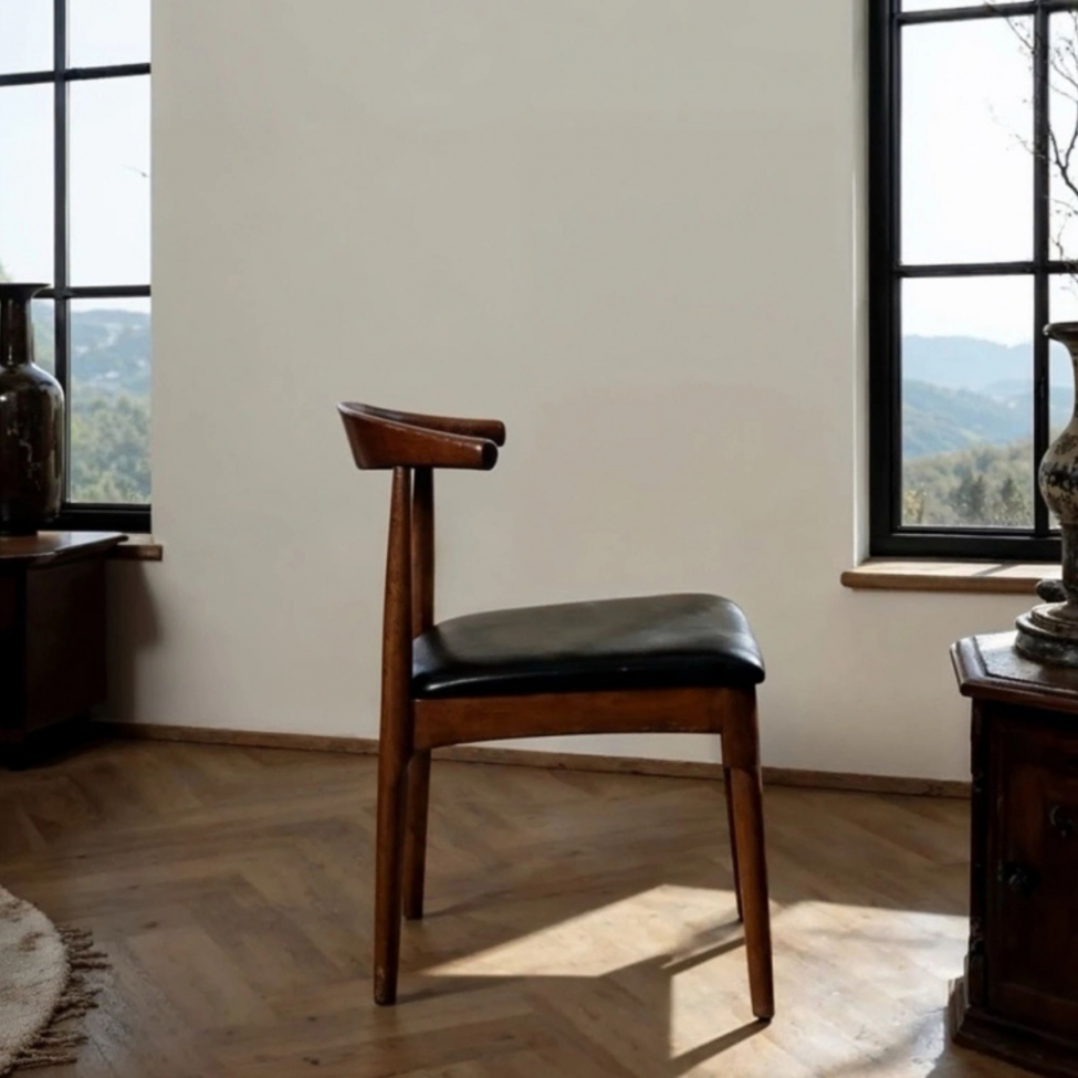 Stuhl 'Fager' - Nussbaum/Schwarz