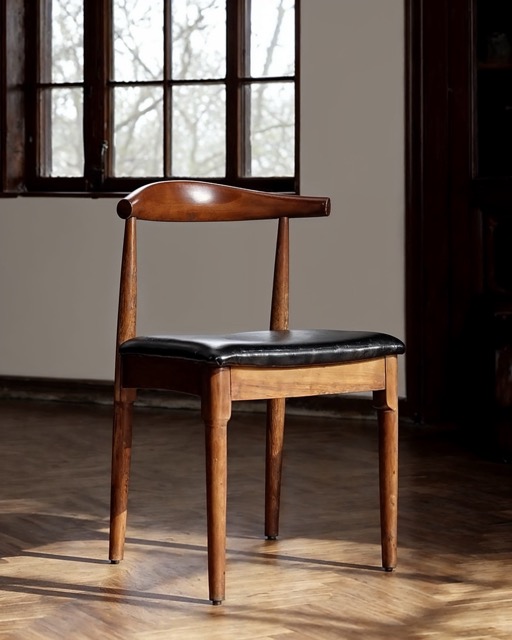 Stuhl 'Fager' - Nussbaum/Schwarz