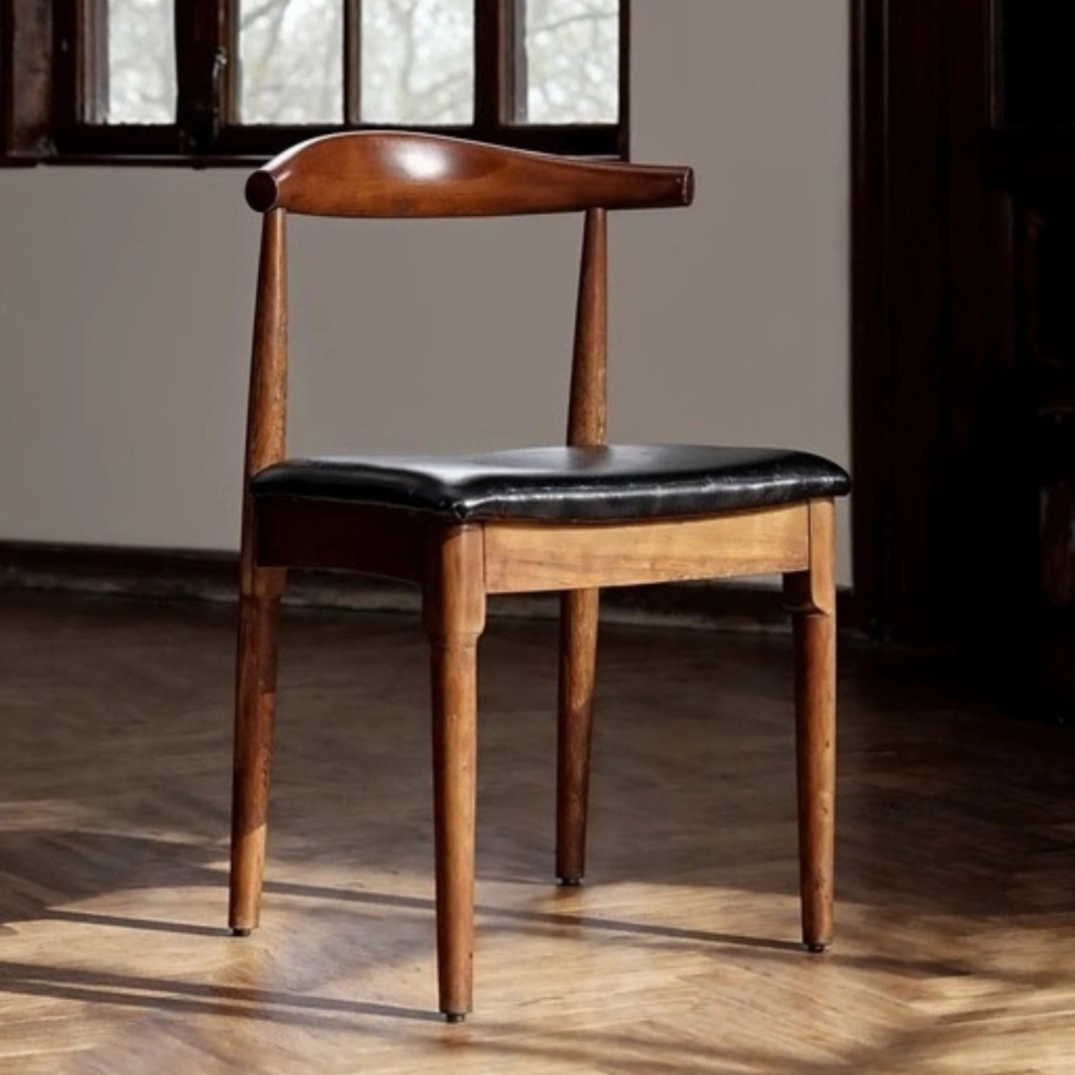 Stuhl 'Fager' - Nussbaum/Schwarz