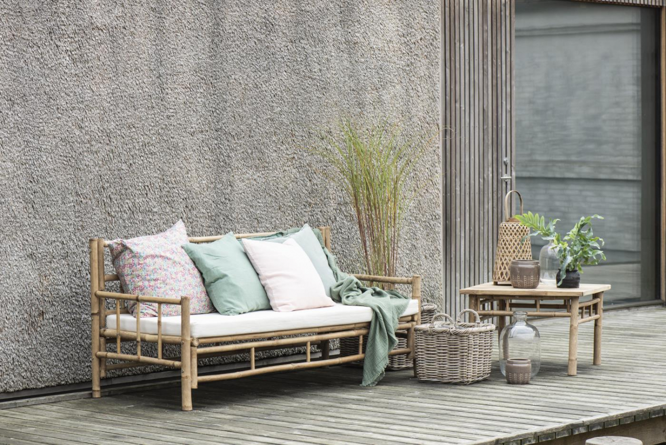 Gartensofa 'Bamboo' - Natur / Weiß | Sofas & Tagesbette