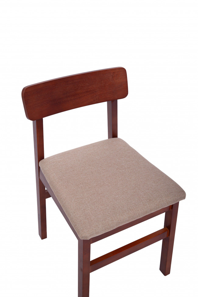 Stuhl 'Ålesund' - Walnuss/Beige