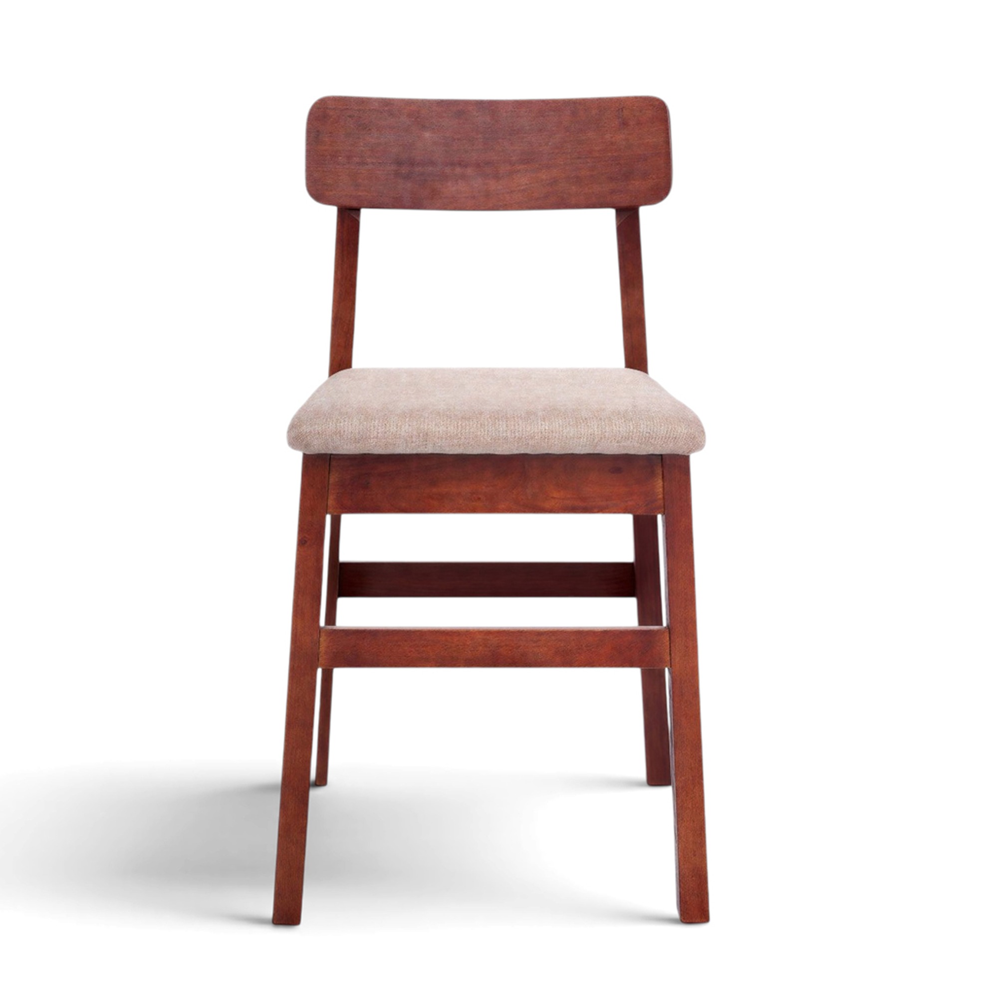 Stuhl 'Ålesund' - Walnuss/Beige