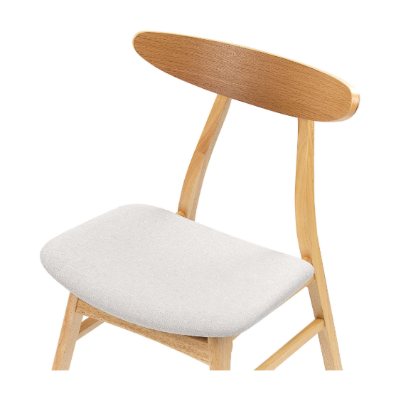 Stuhl 'Asta' - Natur/Hellgrau