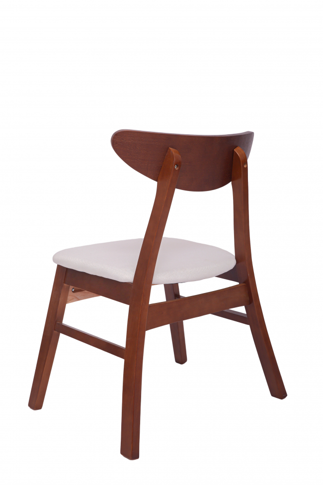 Stuhl 'Asta' - Walnuss/Weiß