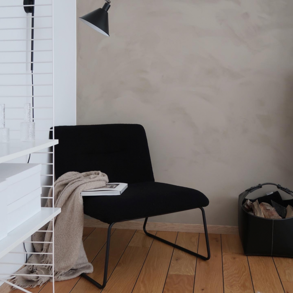 Sessel 'Chelsea' - Schwarz/Teddy