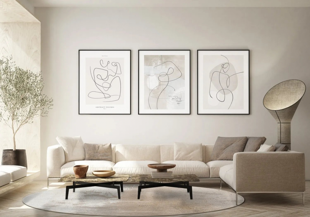 Runder Teppich 'Bornos' 160cm - Beige/Grau