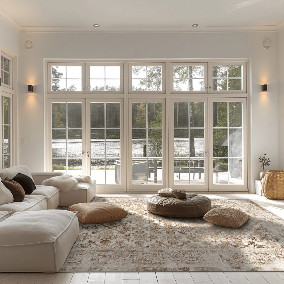 Wilton-Teppich 'Denizli' 200x200cm - Beige