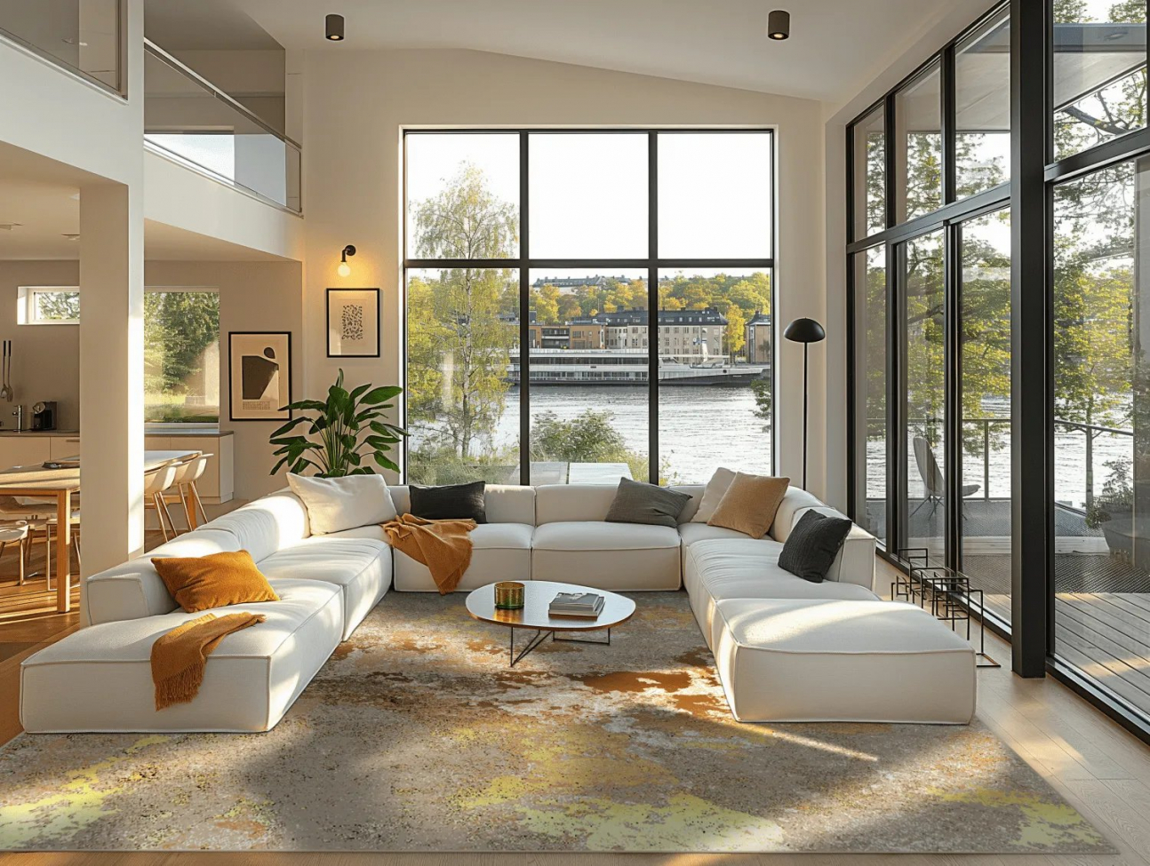 Wilton Teppich 'Elena' 80x250cm - Beige/Gold