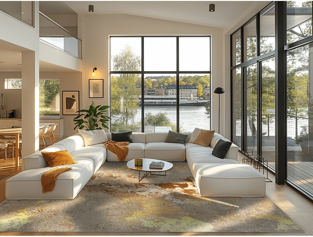 Wilton Teppich 'Elena' 240x340cm - Beige/Gold