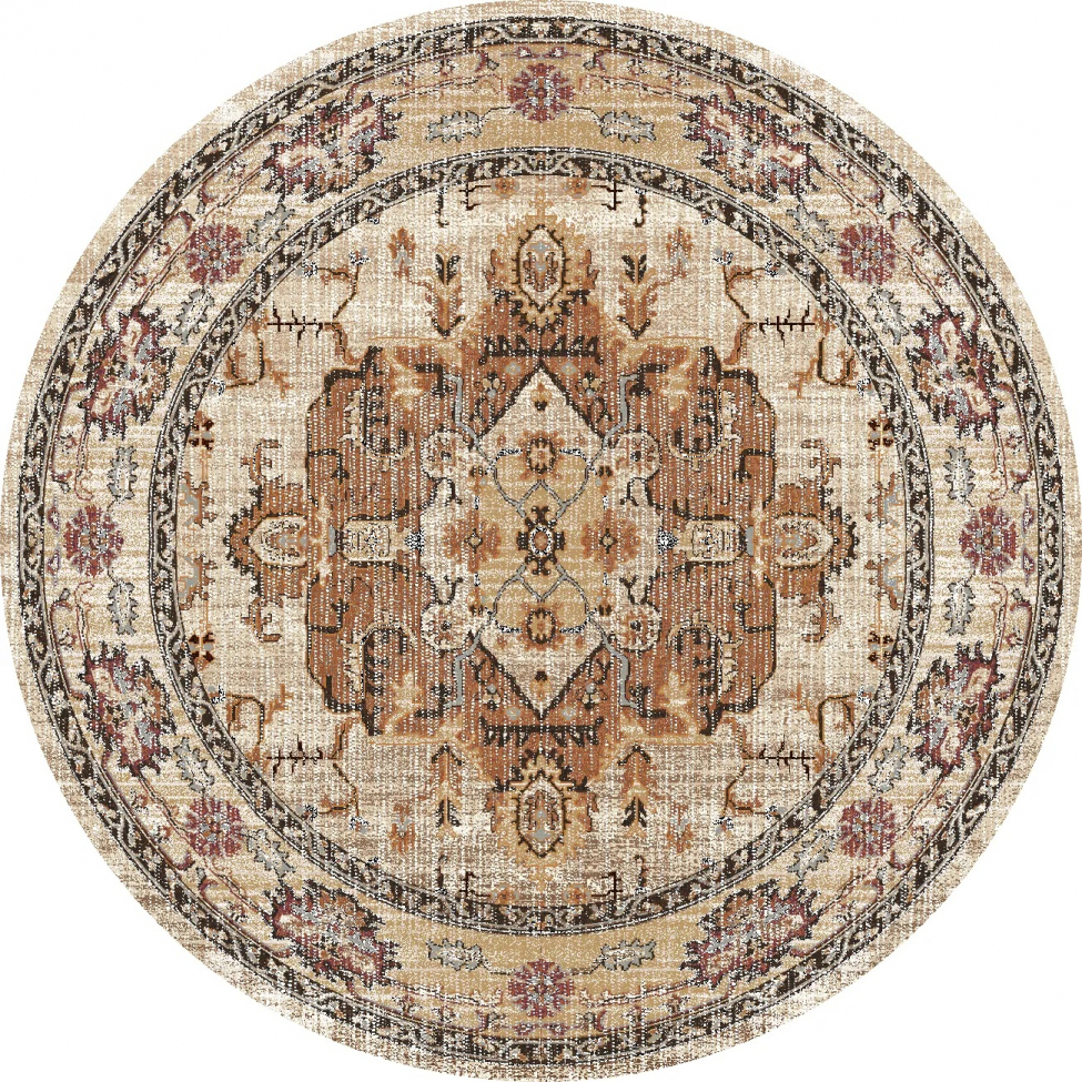 Runder Teppich 'Siliana' 160cm - Beige
