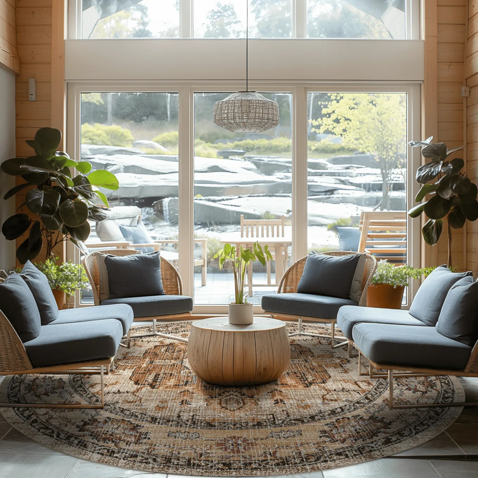 Runder Teppich 'Siliana' 200cm  - Beige