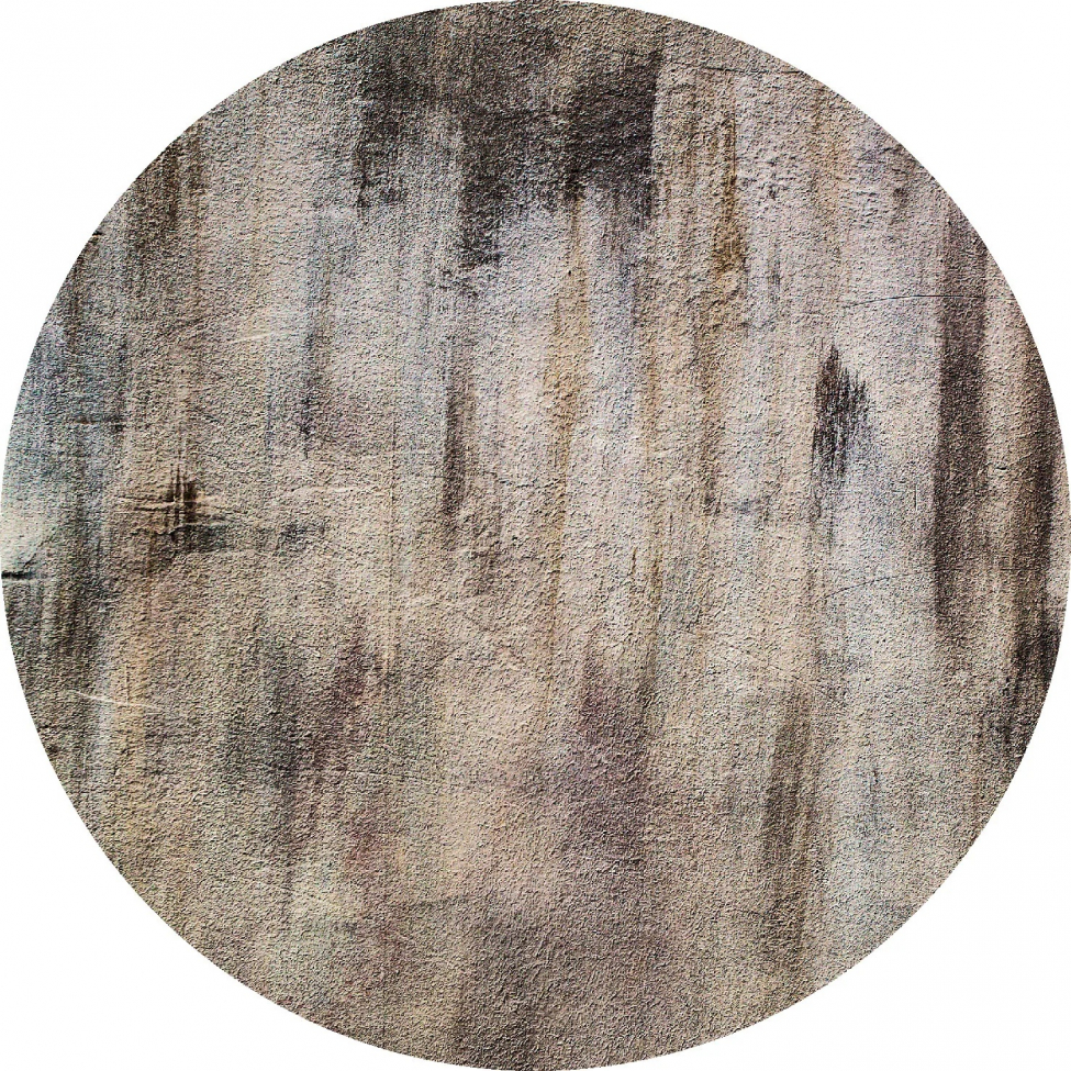 Runder Teppich 'Polia' 200cm - Grau/Braun