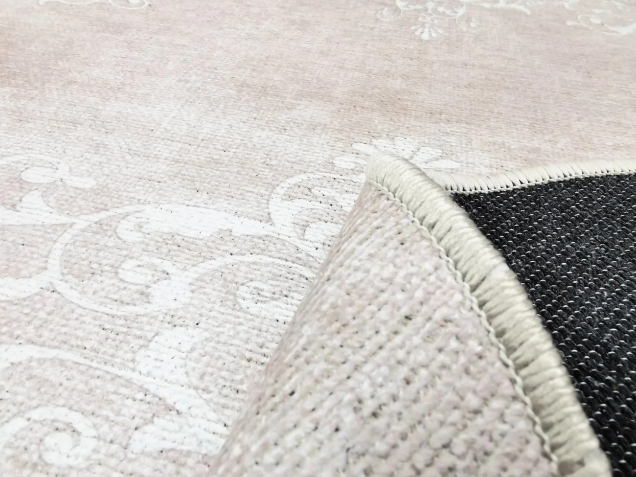 Runder Teppich 'Santi' 240cm - Beige/Weiß