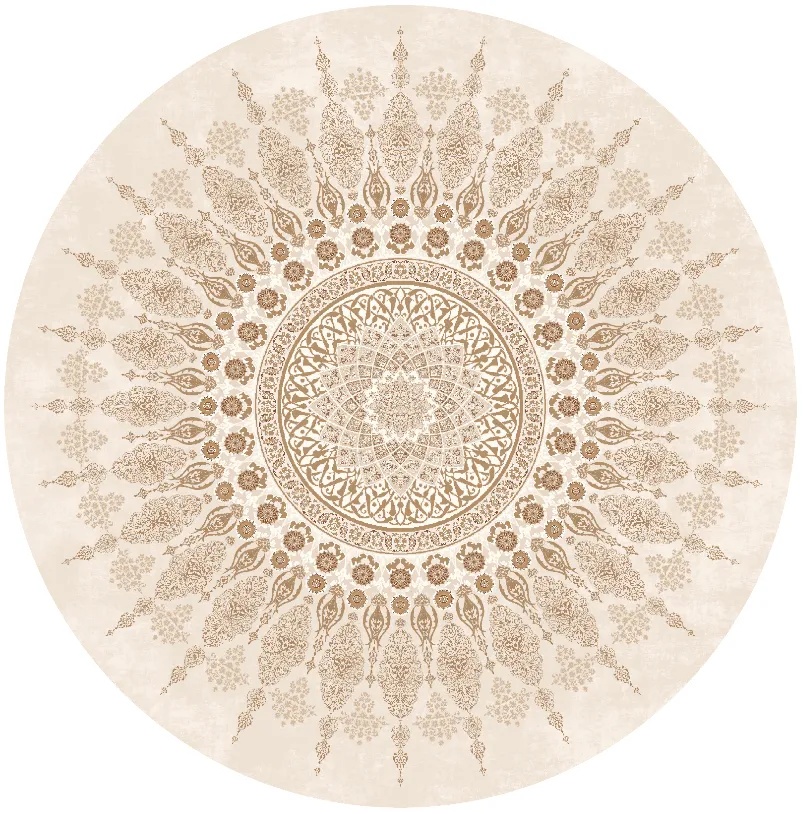 Runder Teppich 'Sandrigo' 160cm - Beige