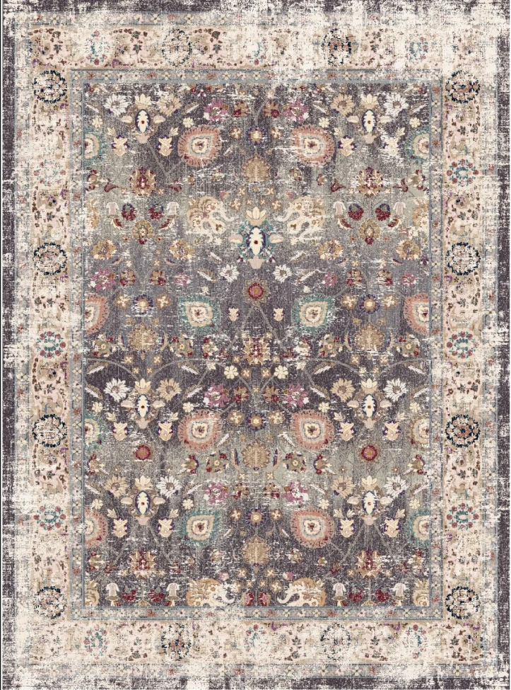 Wilton-Teppich 'Bouhjar' 160x230cm – Grau/Mehrfarbig