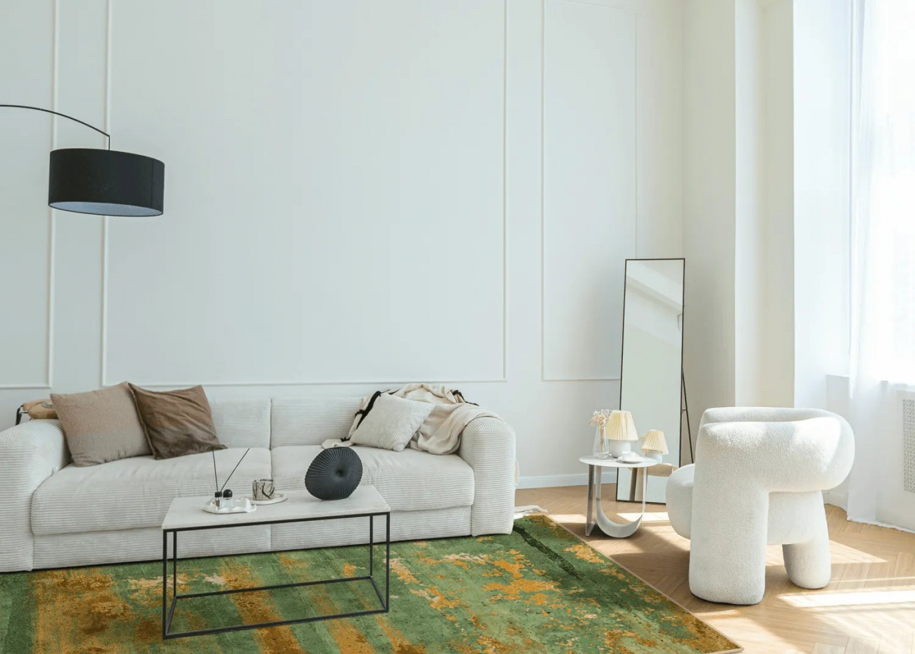 Wilton-Teppich 'Domont' 80x250cm – Grün