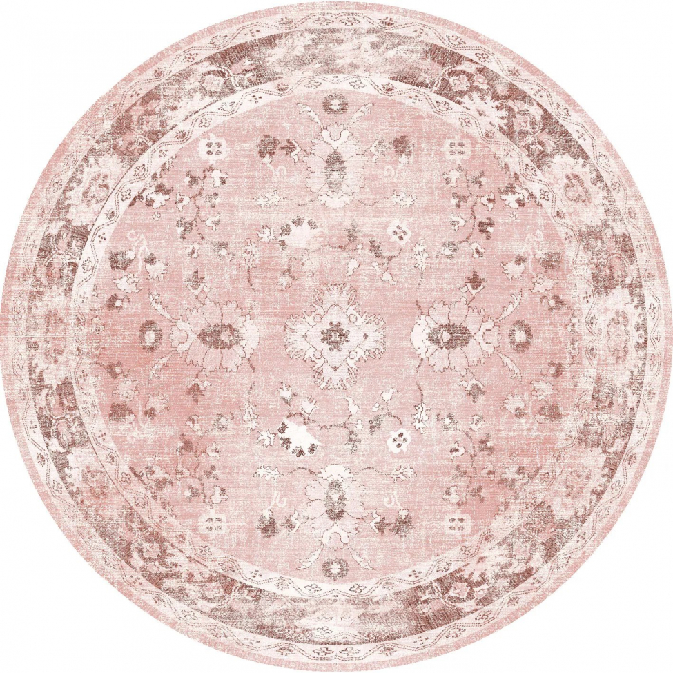 Runder Teppich 'Gombalia' 240cm - Rosa