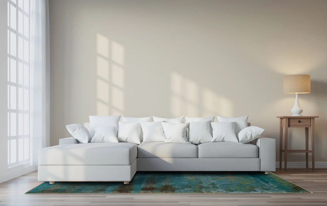 Wilton Teppich 'Domont' 80x250cm - Türkis