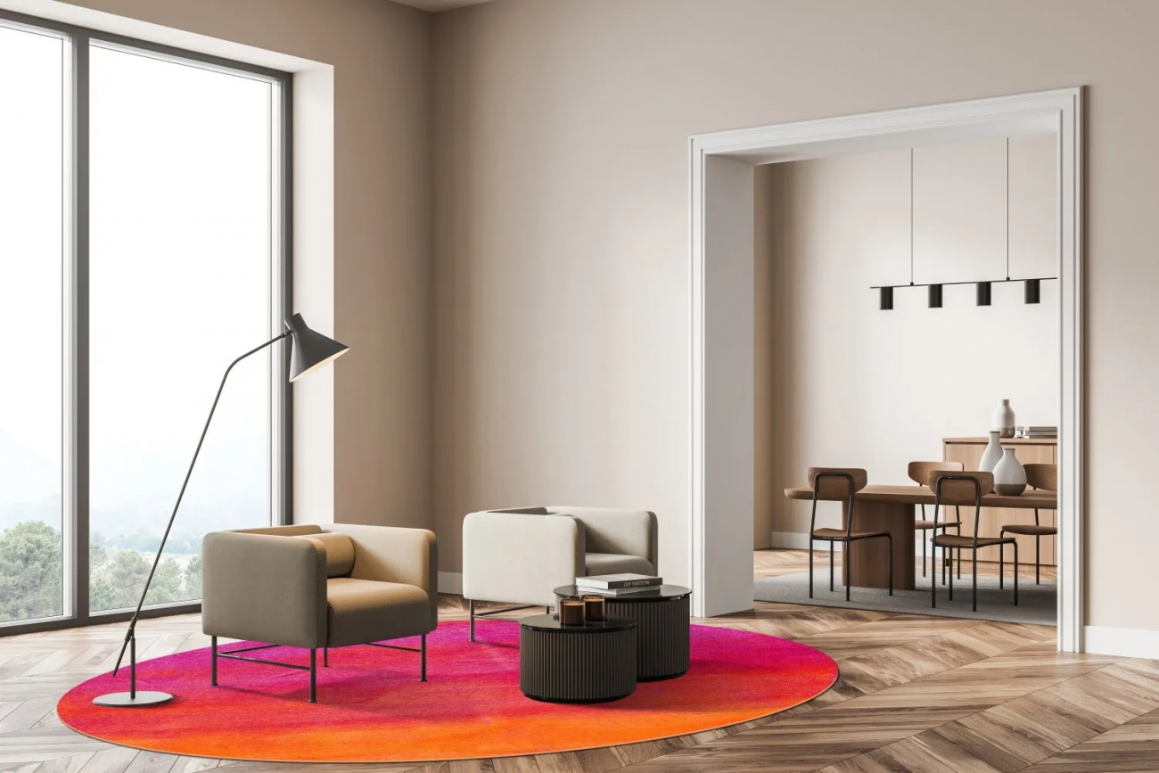 Runder Teppich 'Moura' 200cm – Mehrfarbig