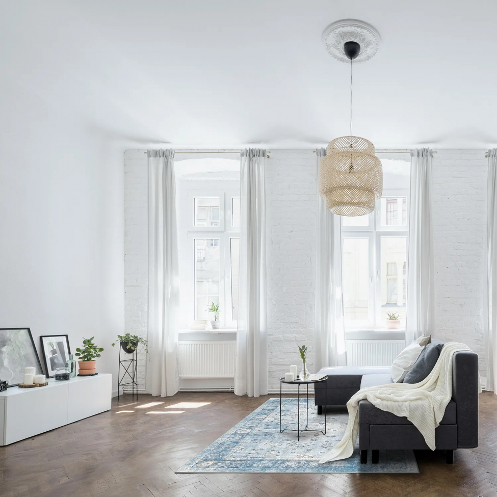 Wilton-Teppich 'Gombalia' 80x250 cm – Hellblau