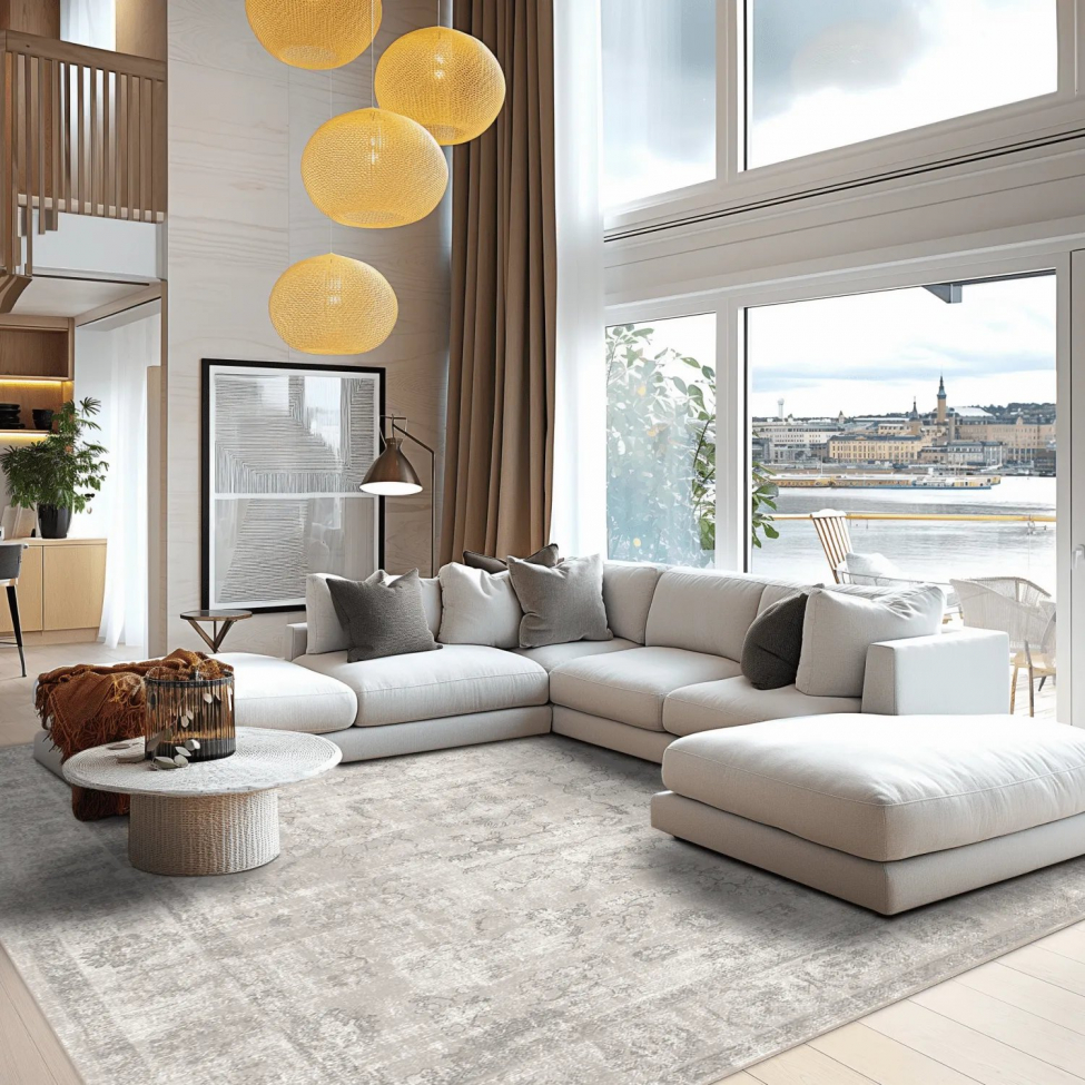 Wilton-Teppich 'Gombalia' 80 x 250 cm – Grau