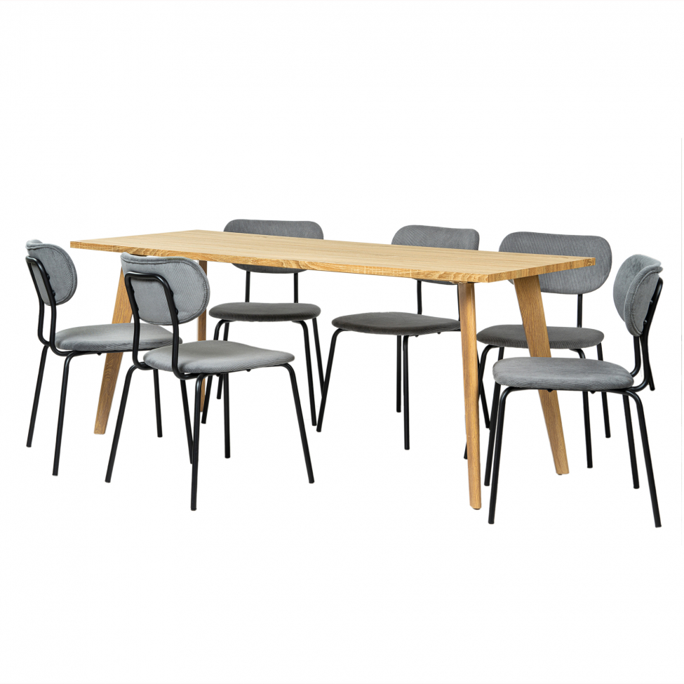 Essgruppe 'Nordisk Kungsholmen' - 1 Tisch & 6 Stühle