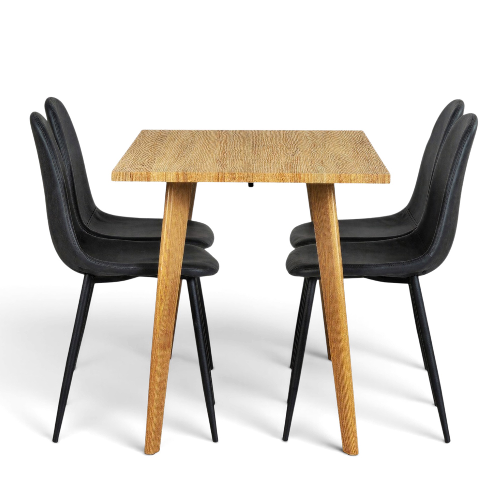 Essgruppe 'Nordic Shape' - 1 Tisch & 4 Stühle