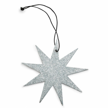 Christbaumsmmuck \'9-Punkt Glitter Star\' - Silber