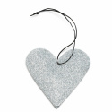 Christbaumschmuck \'Glitter Heart\' - Silber