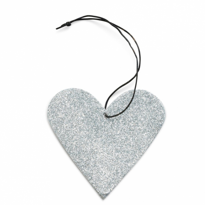 Christbaumschmuck 'Glitter Heart' - Silber