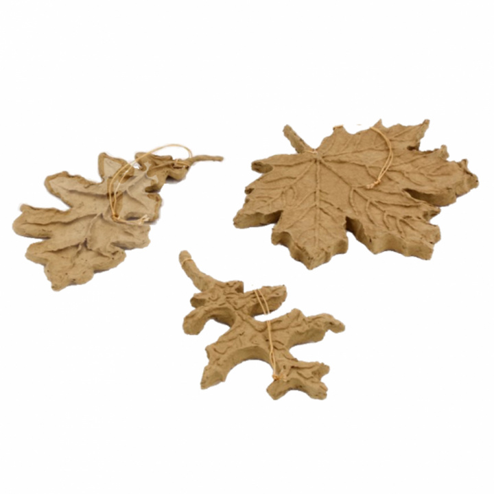 Weihnachtsbaumdekoration 'Blatt' - Braun