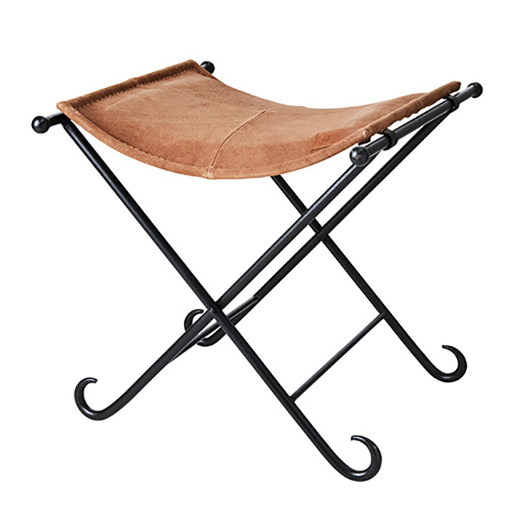 Zusammenklappbarer Hocker 'Oxford' -Brown