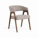 Stuhl \'Alba\' - Nussbaum/Greige