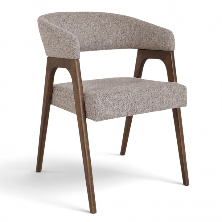 Stuhl \'Alba\' - Nussbaum/Greige in der Gruppe Möbel / Stühle und Polstermöbel / Stühle bei Reforma (071-walnut-beige)