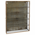 Wandschrank 4 Regale - Glas / Golden